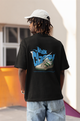 Classy Walk Unisex Black Oversized T-Shirt